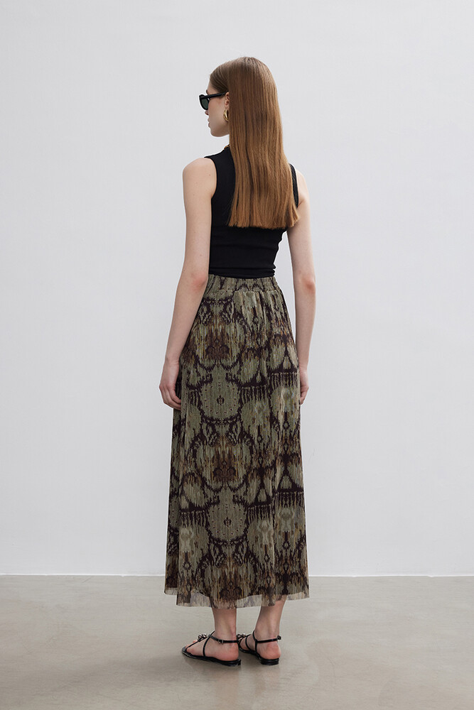 BE BLUE - KİLİM DESENLİ TÜL ETEK