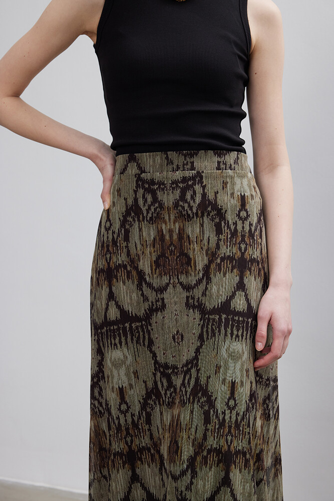 BE BLUE - KİLİM DESENLİ TÜL ETEK