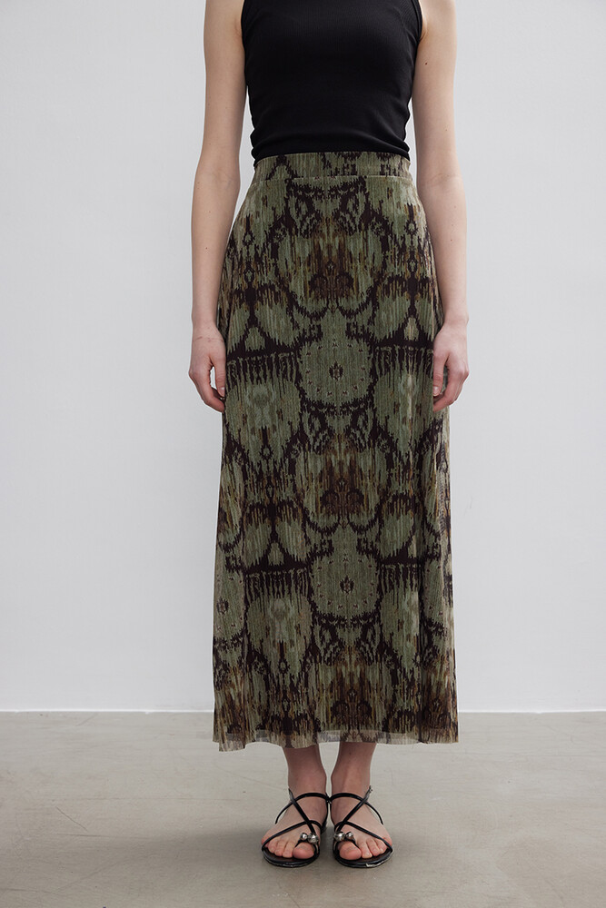 BE BLUE - KİLİM DESENLİ TÜL ETEK