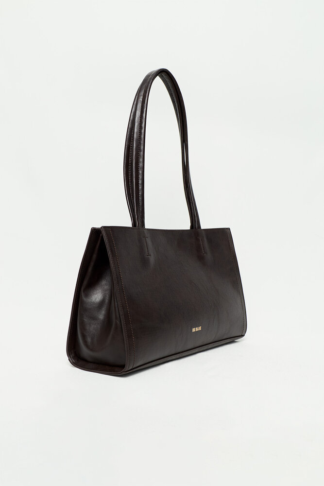 BE BLUE - ACI KAHVE MİNİMAL OMUZ ÇANTASI