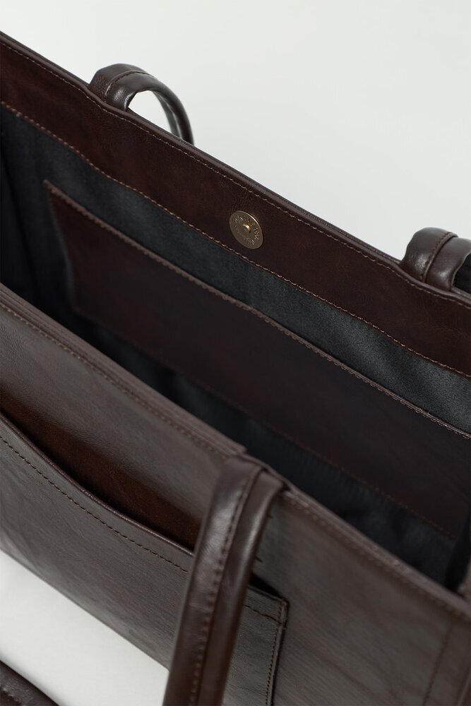 BE BLUE - ACI KAHVE MİNİMAL OMUZ ÇANTASI