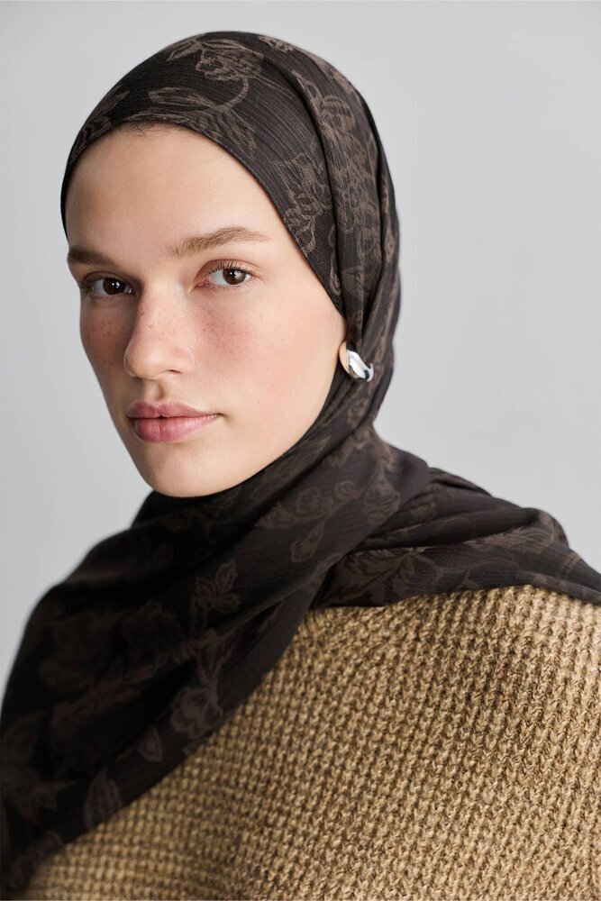 BE BLUE - ACI KAHVE ROSE MAT JAKARLI ŞAL