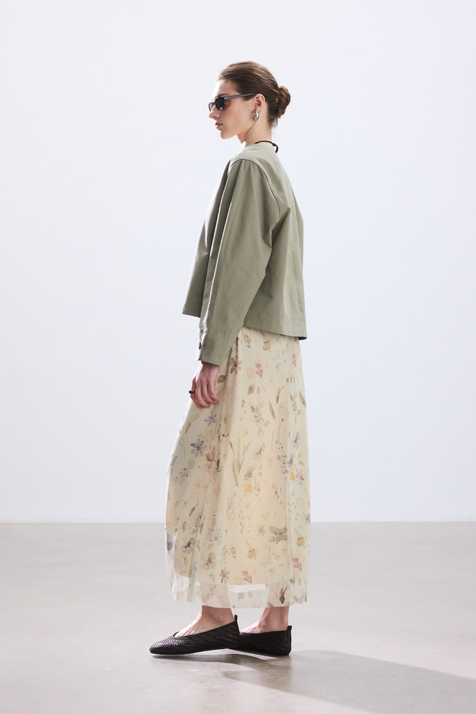 BE BLUE - AÇIK ÇAĞLA DÜĞMELİ PAMUKLU CEKET