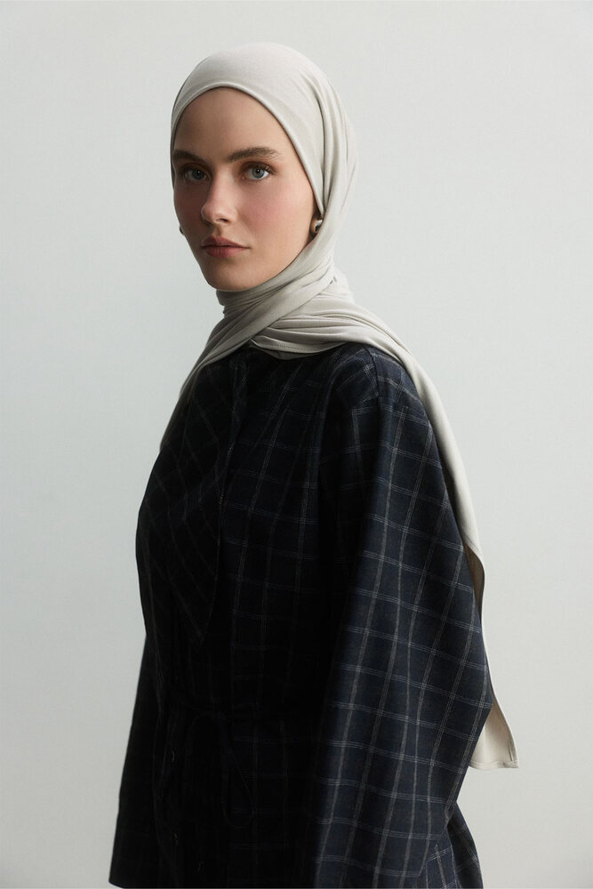 BE BLUE - AÇIK GÜMÜŞ BAMBU PENYE ŞAL