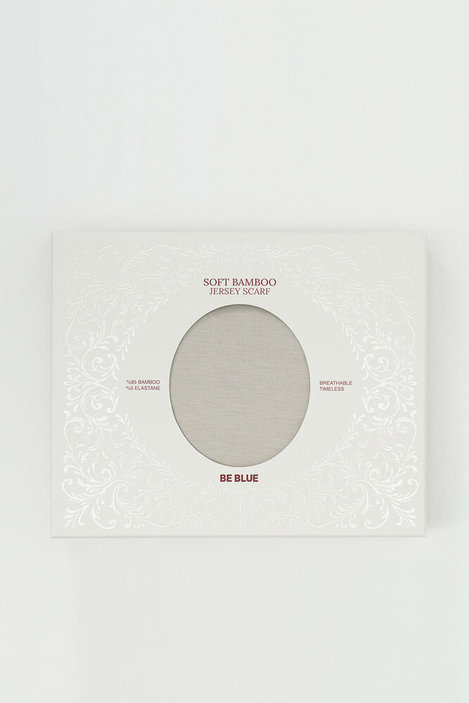 BE BLUE - AÇIK GÜMÜŞ BAMBU PENYE ŞAL