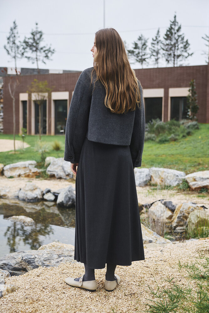 BE BLUE - ANTRASİT KISA KAŞE KABAN