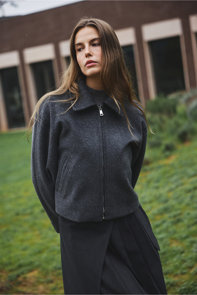 BE BLUE - ANTRASİT KISA KAŞE KABAN