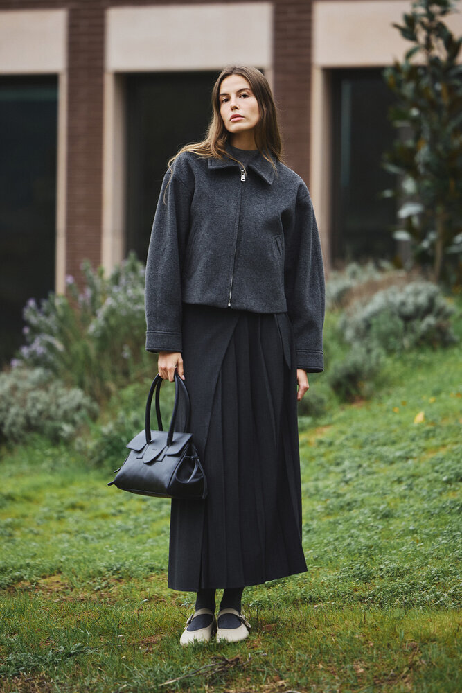 BE BLUE - ANTRASİT KISA KAŞE KABAN