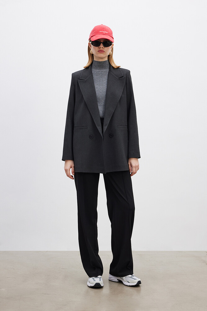 BE BLUE - ANTRASİT KLASİK BLAZER