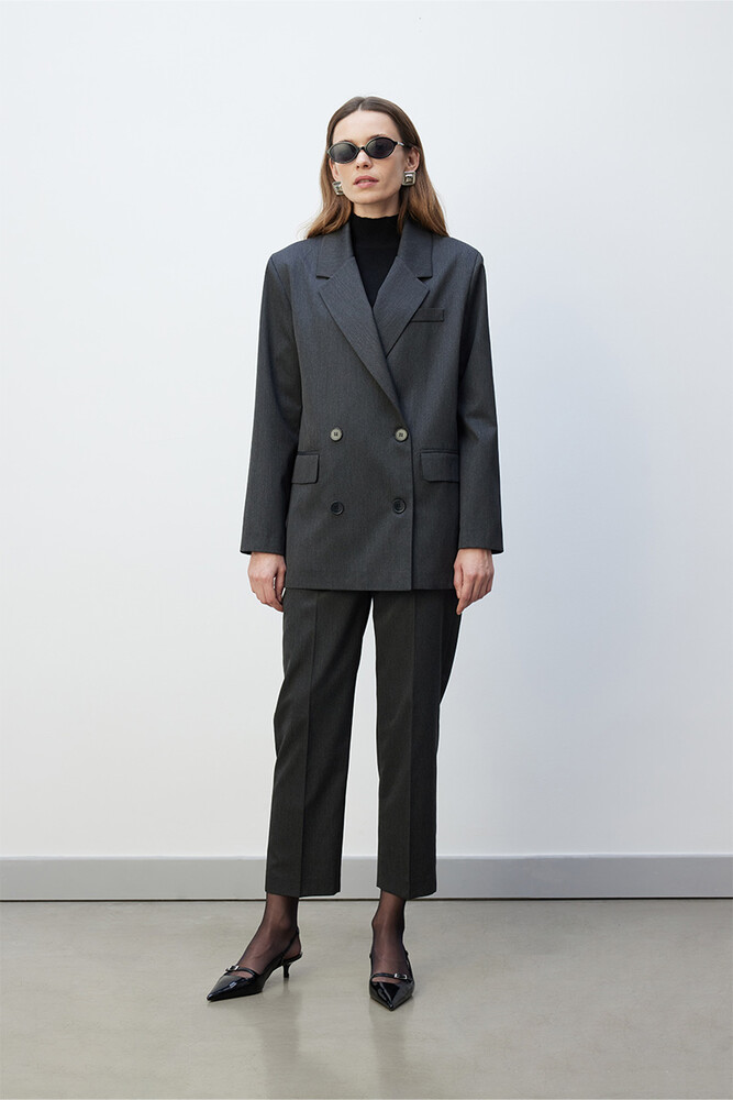 BE BLUE - ANTRASİT KRUVAZE BLAZER