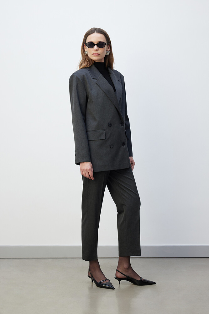BE BLUE - ANTRASİT KRUVAZE BLAZER