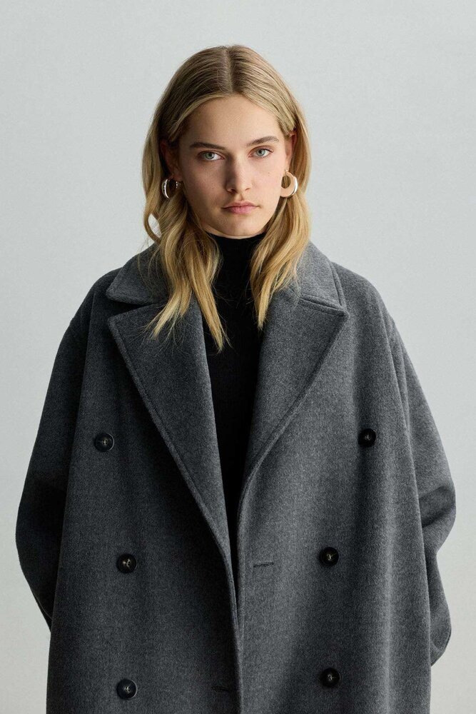 BE BLUE - ANTRASİT KRUVAZE UZUN KABAN