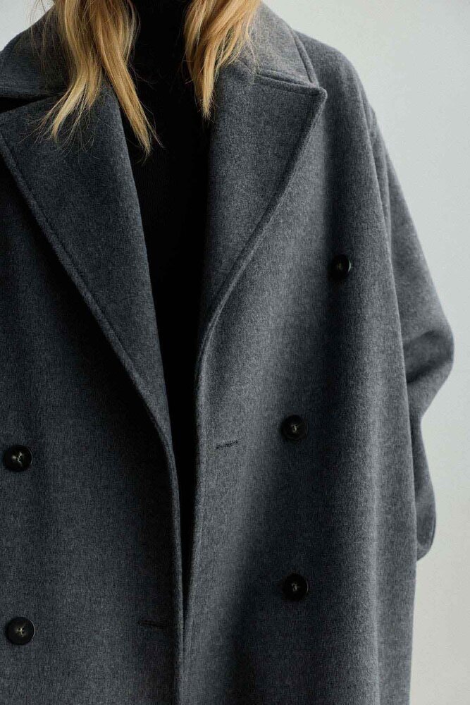 BE BLUE - ANTRASİT KRUVAZE UZUN KABAN