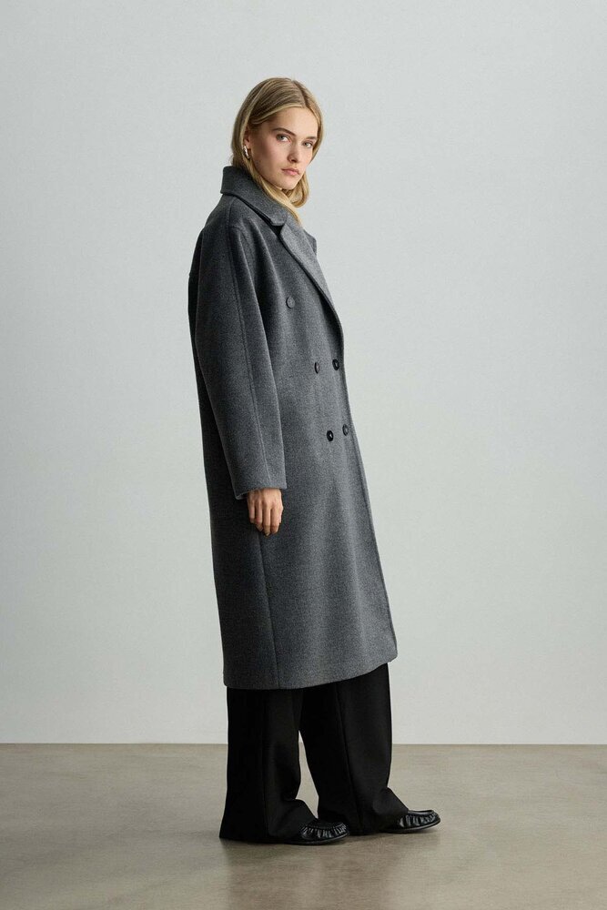 BE BLUE - ANTRASİT KRUVAZE UZUN KABAN