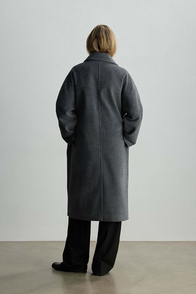 BE BLUE - ANTRASİT KRUVAZE UZUN KABAN