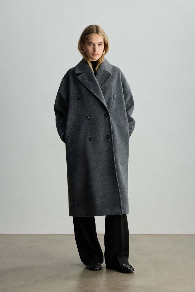 BE BLUE - ANTRASİT KRUVAZE UZUN KABAN