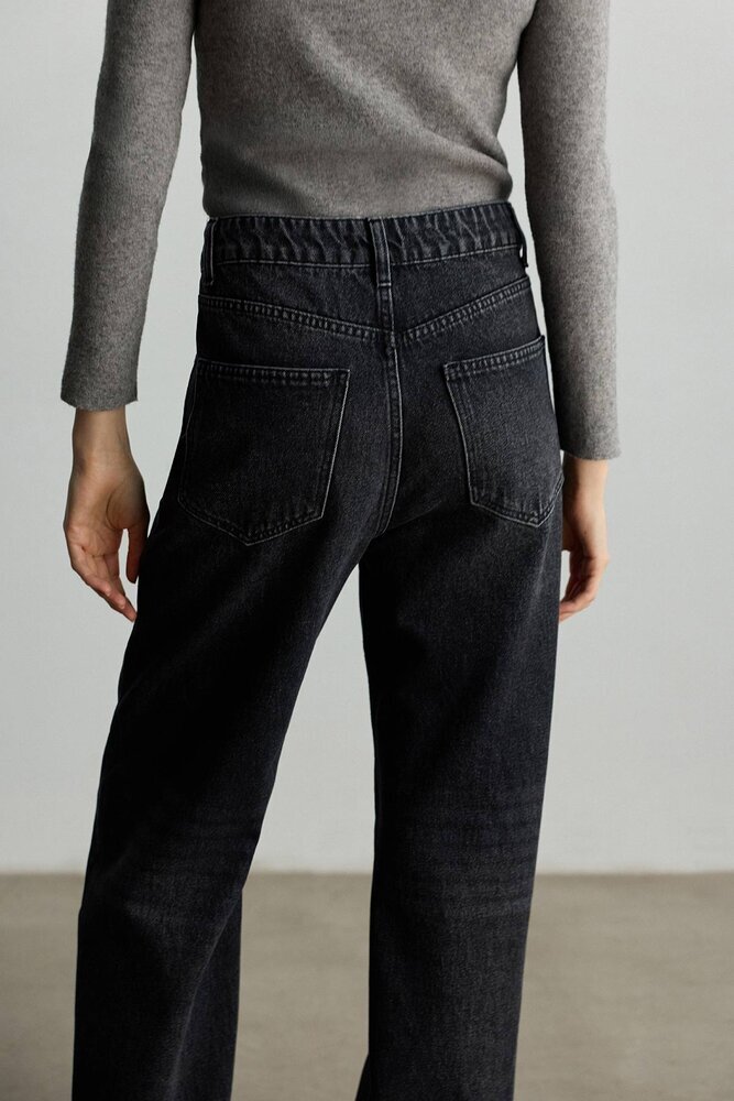 BE BLUE - ANTRASİT STRAIGHT FIT DENİM PANTOLON