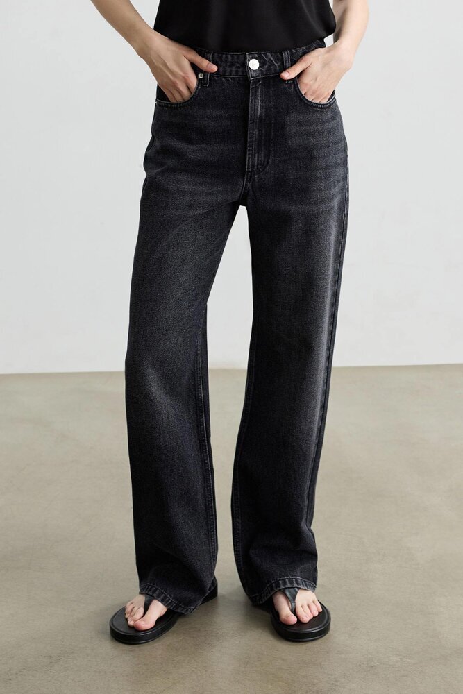 BE BLUE - ANTRASİT STRAIGHT FIT DENİM PANTOLON (1)
