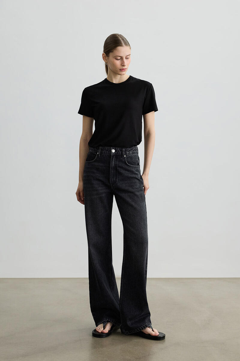 ANTRASİT STRAIGHT FIT DENİM PANTOLON