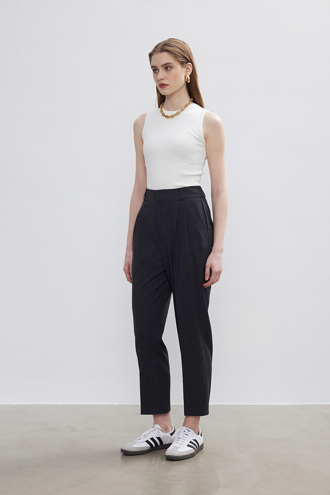 BE BLUE - ANTRASİT ÜTÜ İZLİ PANTOLON