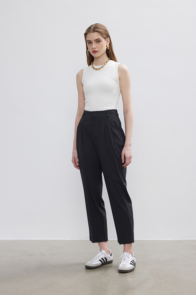 BE BLUE - ANTRASİT ÜTÜ İZLİ PANTOLON