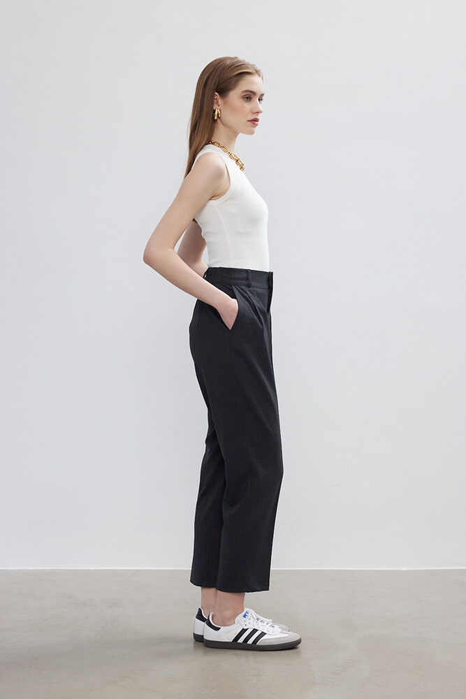 BE BLUE - ANTRASİT ÜTÜ İZLİ PANTOLON