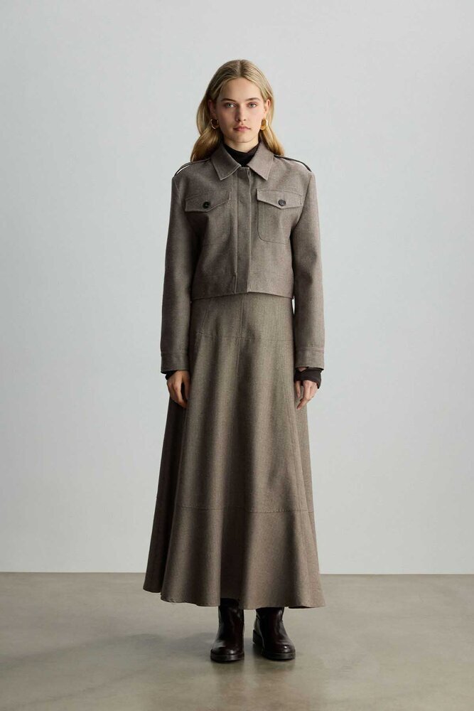 BE BLUE - BALIKSIRTI DESENLİ KISA CEKET