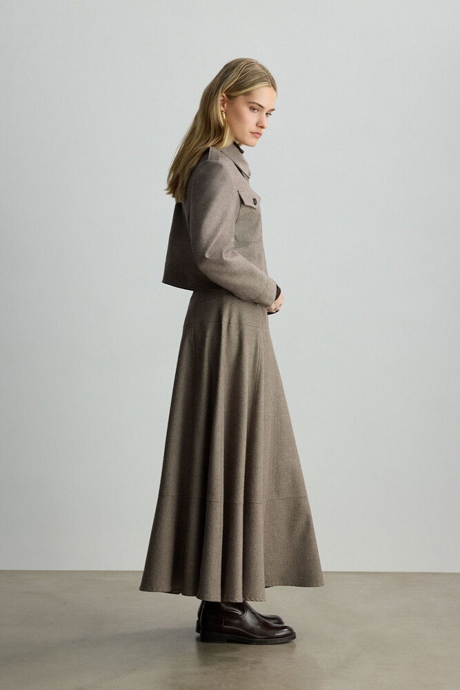 BE BLUE - BALIKSIRTI DESENLİ KISA CEKET