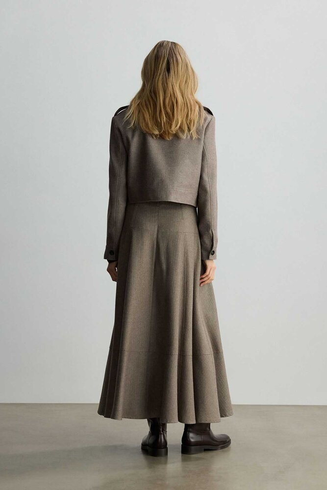 BE BLUE - BALIKSIRTI DESENLİ KISA CEKET