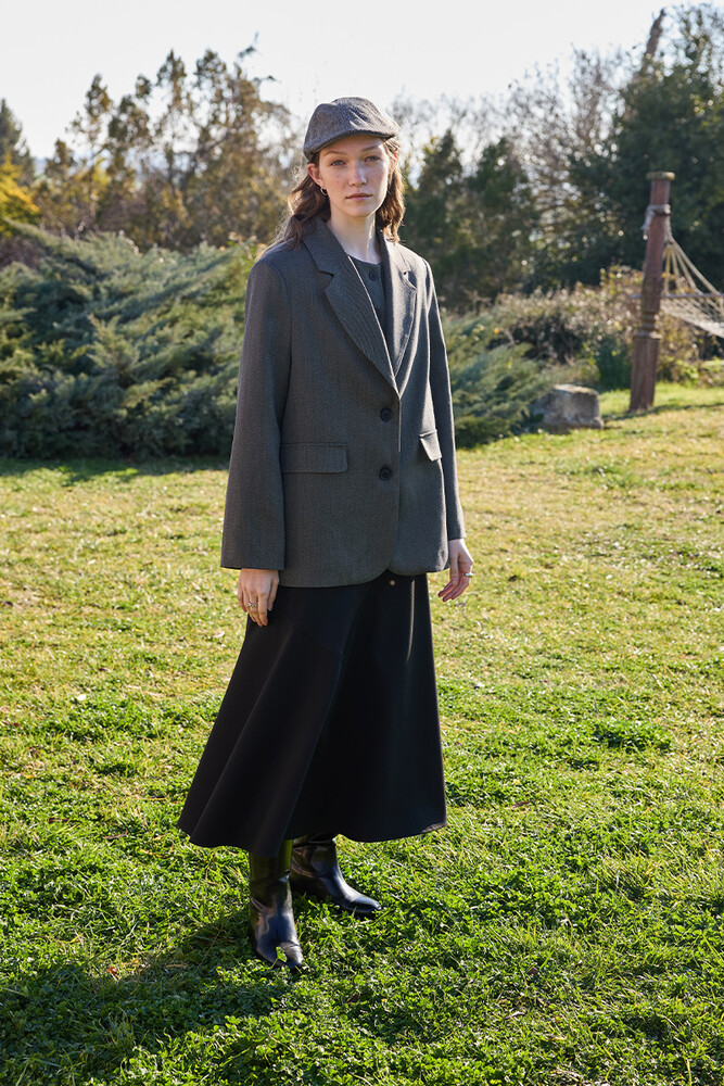 BE BLUE - BALIKSIRTI DESENLİ BLAZER