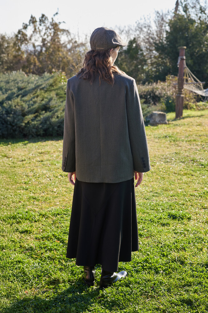 BE BLUE - BALIKSIRTI DESENLİ BLAZER