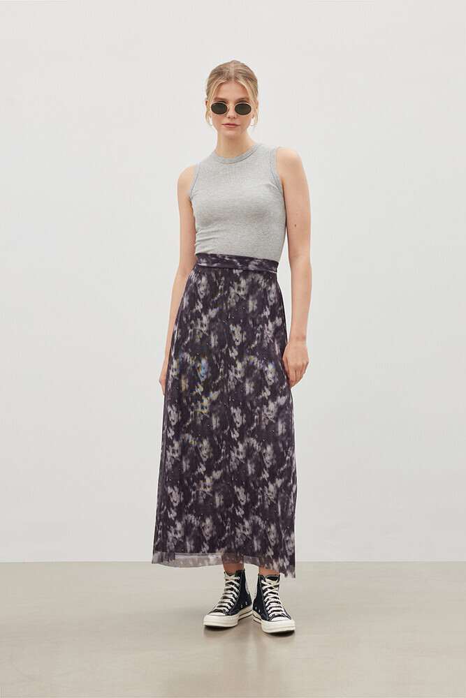 BE BLUE - '90S BATİK DESENLİ TÜL ETEK