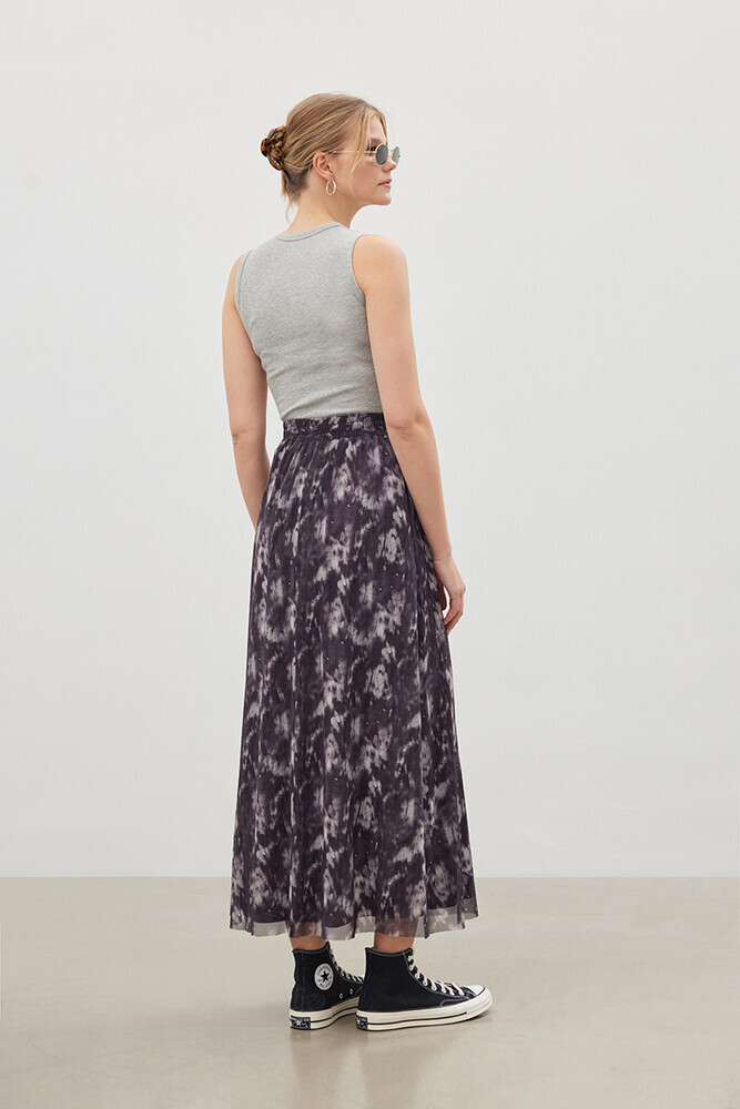 BE BLUE - '90S BATİK DESENLİ TÜL ETEK