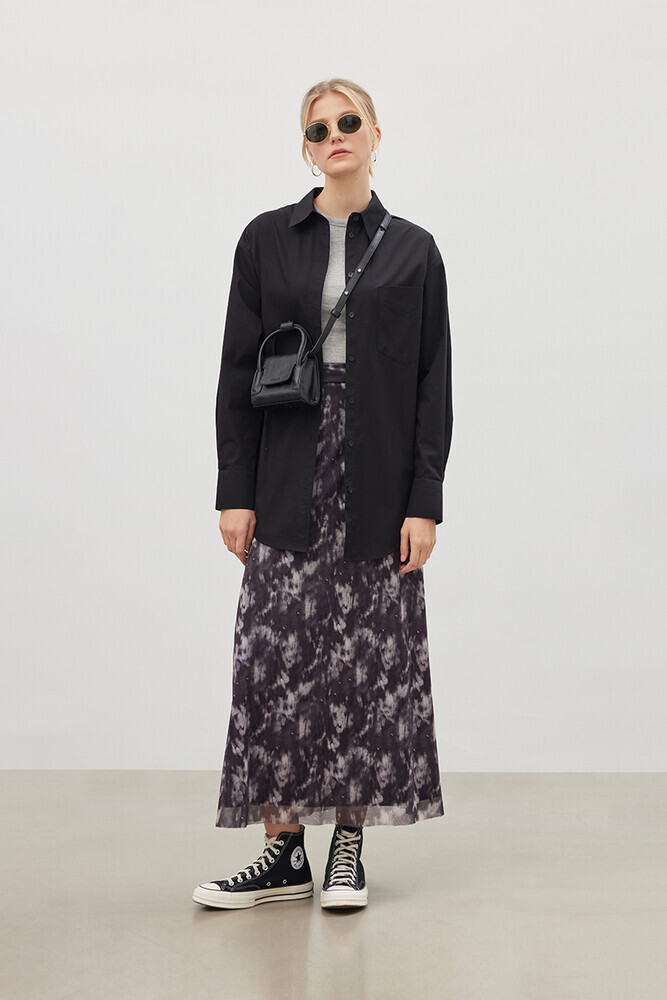 BE BLUE - '90S BATİK DESENLİ TÜL ETEK