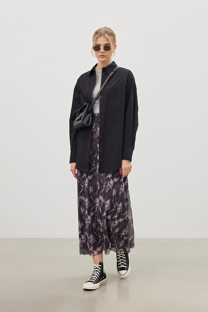 BE BLUE - '90S BATİK DESENLİ TÜL ETEK