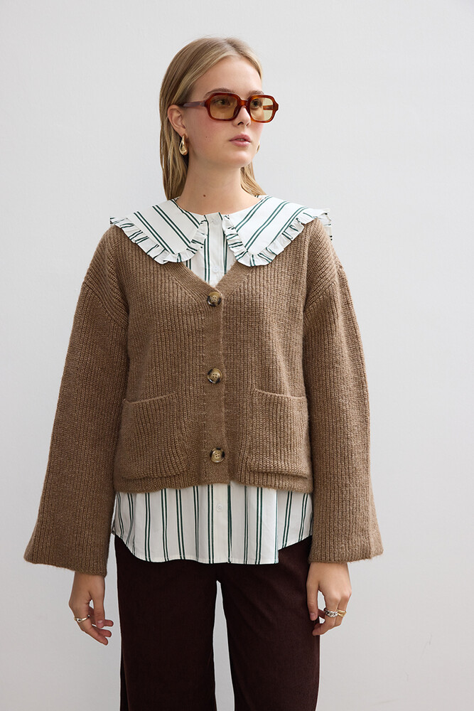 BE BLUE - BEJ CEP DETAYLI HIRKA