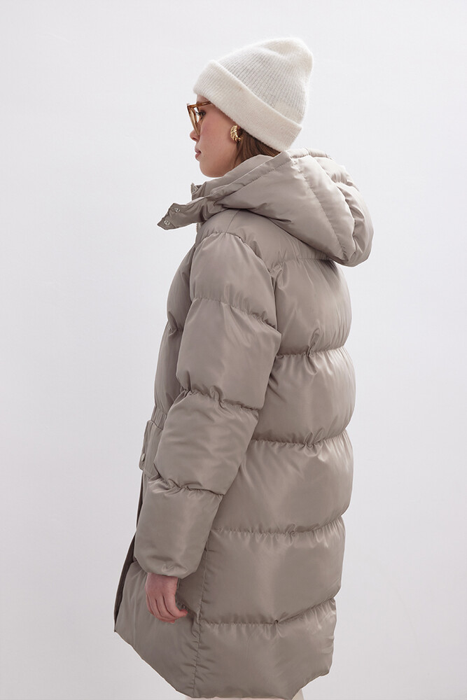 BE BLUE - BEJ ÇIKARILABİLİR KAPÜŞONLU MONT
