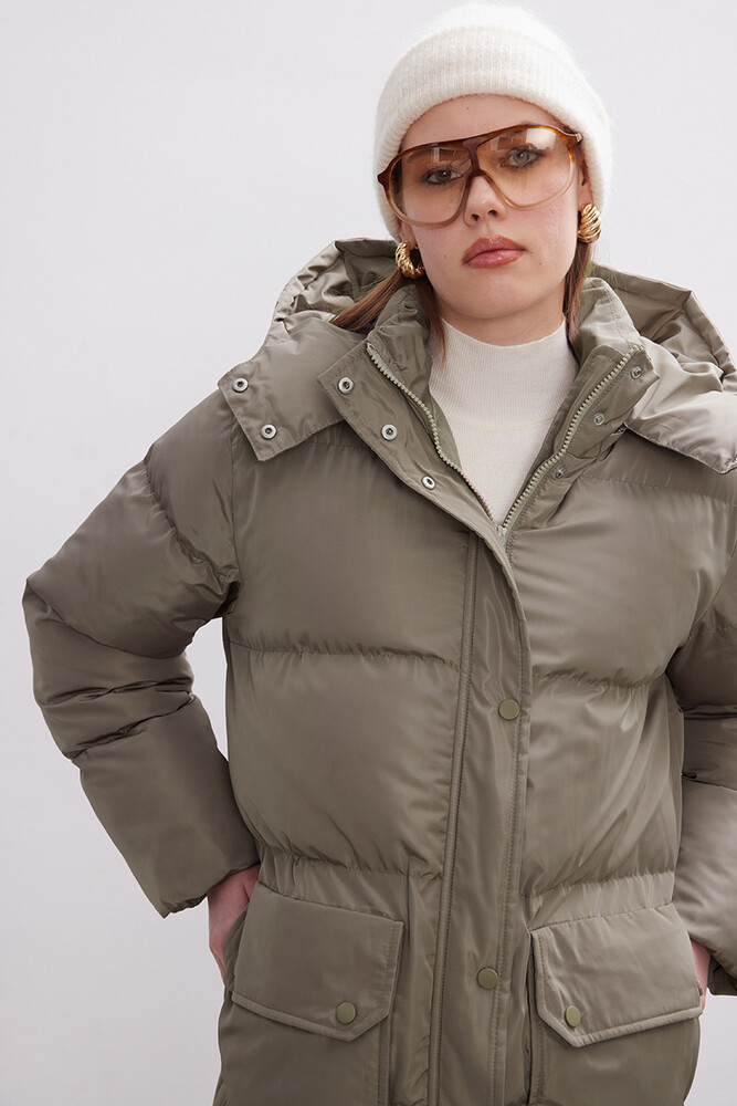 BE BLUE - BEJ ÇIKARILABİLİR KAPÜŞONLU MONT