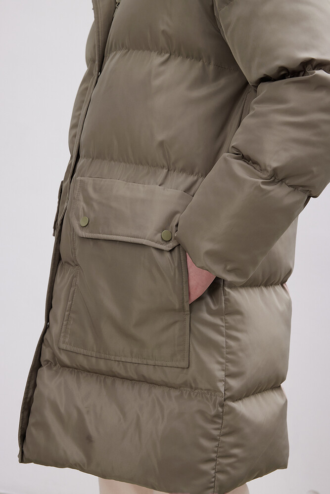 BE BLUE - BEJ ÇIKARILABİLİR KAPÜŞONLU MONT