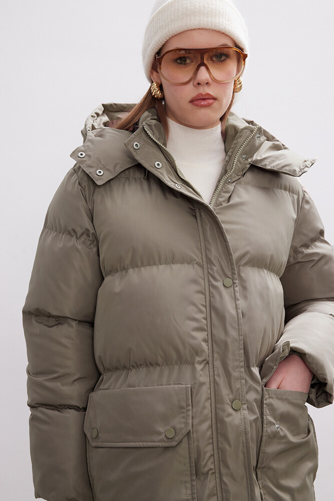 BE BLUE - BEJ ÇIKARILABİLİR KAPÜŞONLU MONT