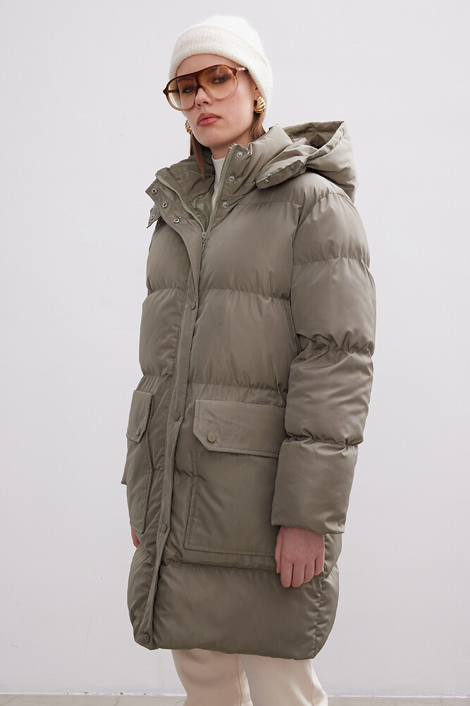 BE BLUE - BEJ ÇIKARILABİLİR KAPÜŞONLU MONT