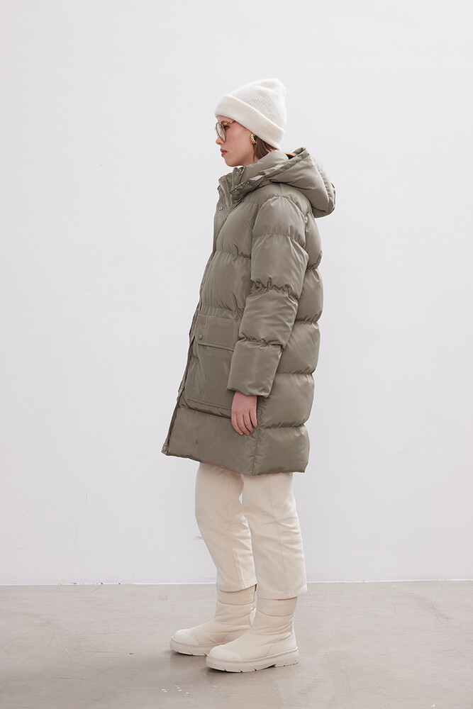 BE BLUE - BEJ ÇIKARILABİLİR KAPÜŞONLU MONT