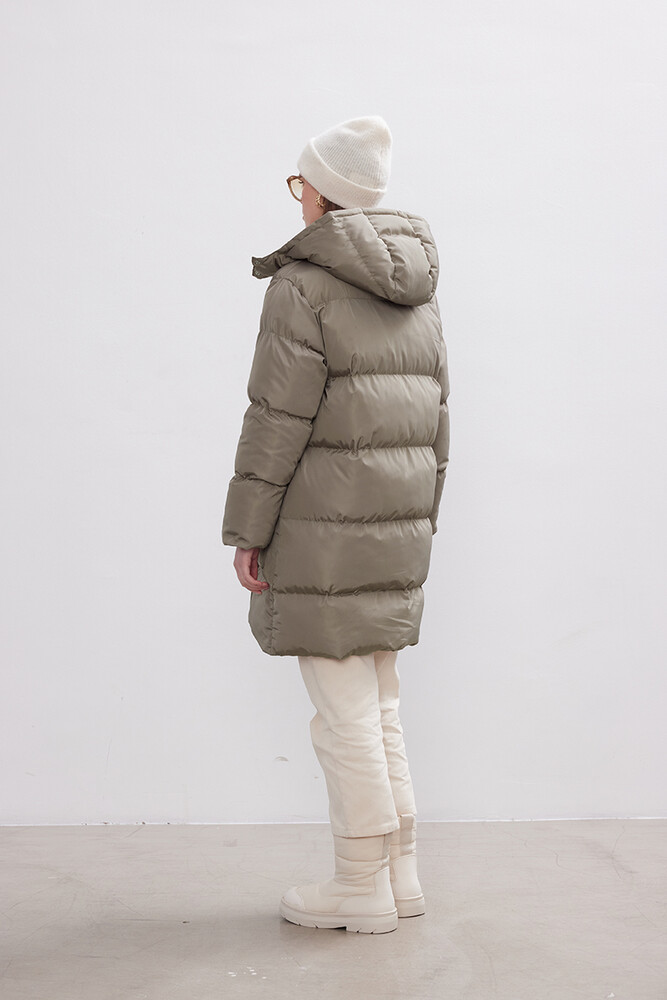 BE BLUE - BEJ ÇIKARILABİLİR KAPÜŞONLU MONT