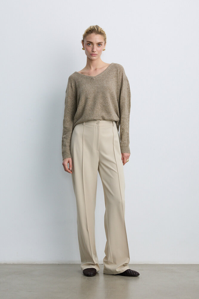 BE BLUE - TAŞ NERVÜRLÜ PALAZZO PANTOLON