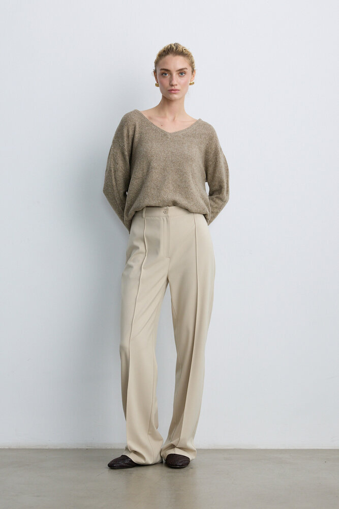 BE BLUE - TAŞ NERVÜRLÜ PALAZZO PANTOLON