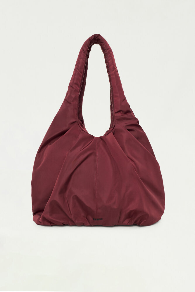 BORDO BÜZGÜLÜ SHOPPER ÇANTA - Thumbnail