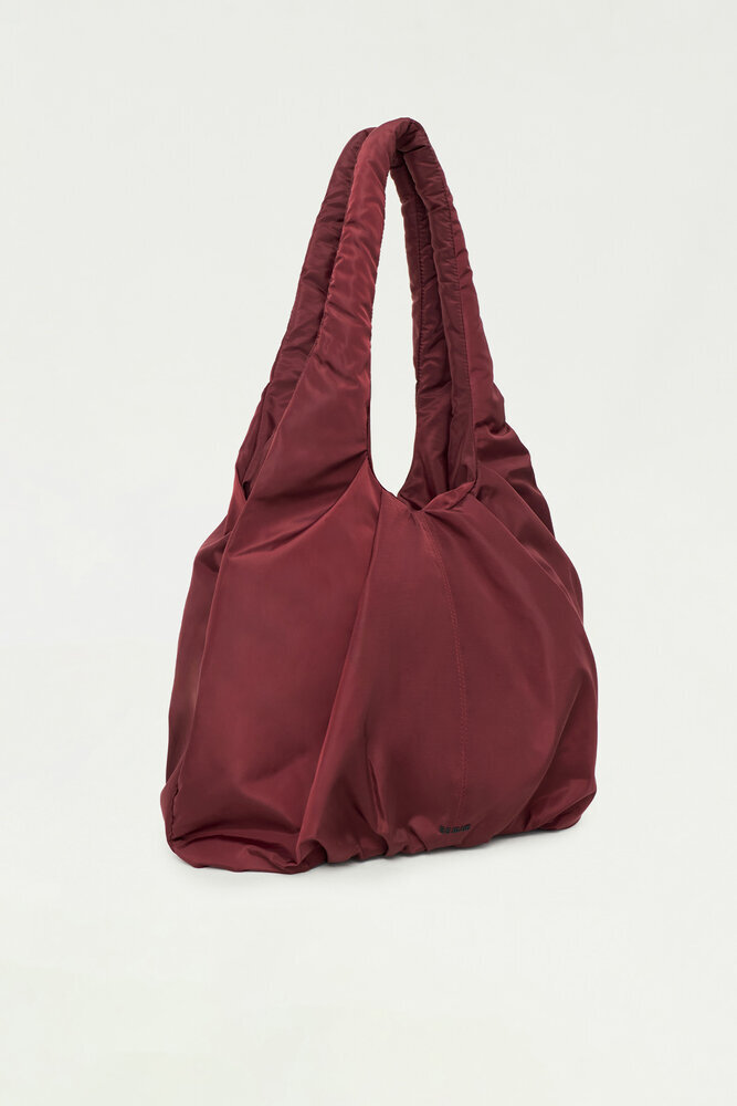 BORDO BÜZGÜLÜ SHOPPER ÇANTA - Thumbnail