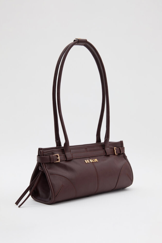 BE BLUE - BORDO VINTAGE KEMERLİ ÇANTA