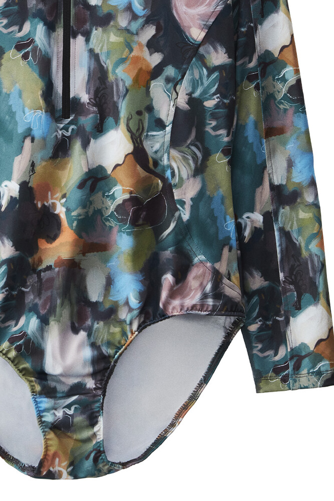 BE BLUE - BRUSH DESENLİ SURF MAYO