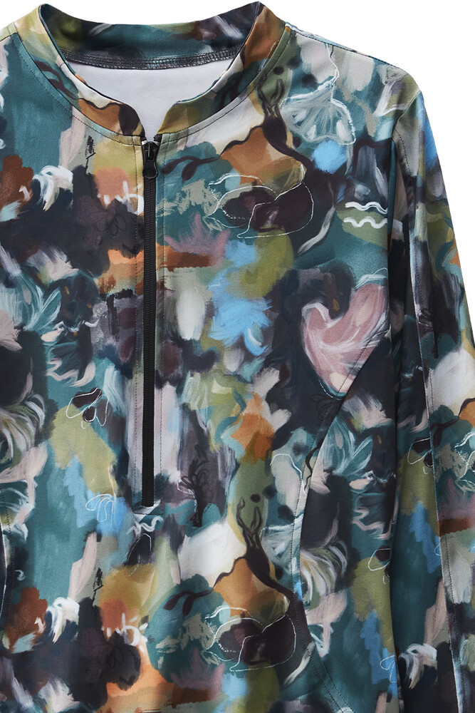 BE BLUE - BRUSH DESENLİ SURF MAYO